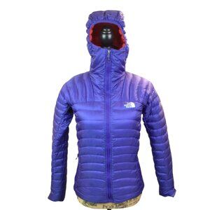North Face Summit Series Jacket Women XS Purple 800 Pro Down Hooded Pertex Quant